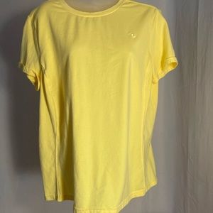 American athletic yellow short sleeve tee size xl